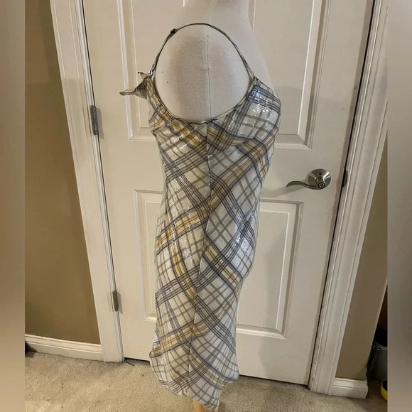 W by Worth Pearl sequin gray and yellow plaid mistress-Size 4 - Picture 8 of 11